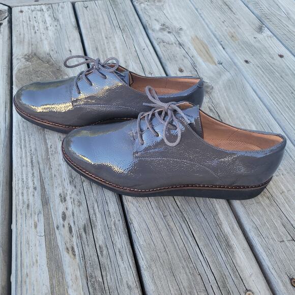 Softwalk Willis Oxfords Flats Womens Size 11 Patent Dark Grey Comfort - Picture 6 of 7